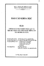 Chính sách phát triển nhân lực và thu hút nhân tài công nghệ thông tin thành phố đà nẵng