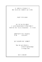 Luận án tiến sĩ kinh tế hoạt động tài chính của các doanh nghiệp công nghiệp trên thị trường chứng khoán ở việt nam