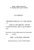 Luận án tiến sĩ giáo dục học vận dụng phương pháp dạy học theo dự án trong dạy học phần hóa phi kim chương trình hóa học trung học phổ thông