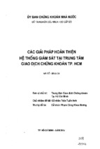 Luận văn thạc sĩ các giải pháp hoàn thiện hệ thống giám sát tại trung tâm giao dịch chứng khoán tp