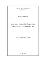 Luận văn thạc sĩ luật học thực hiện pháp luật công chứng trên địa bàn thành phố hà nội