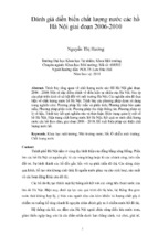 Luận văn đánh giá diễn biến chất lượng nước các hồ hà nội giai đoạn 2006 2010