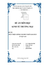 Luận văn đề án chính sách thương mại hoàn thiện chính sách phát triển logistics ở việt nam