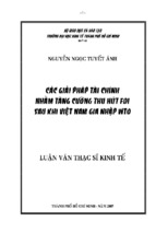 Các giải pháp tài chính nhằm tăng cường thu hút fdi sau khi việt nam gia nhập wto