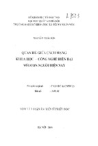 Luận án tiến sĩ quan hệ giữa cách mạng khoa học công nghệ hiện đại với con người hiện nay