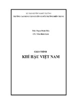 Giáo trình khí hậu việt nam