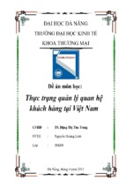 Luận văn đề án thực trạng quản lý quan hệ khách hàng tại việt nam