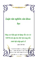 Kinh tế nâng cao hiệu quả sử dụng vốn của các nhtm trên địa bàn hà nội trong tiến trình hội nhập quốc tế   copy