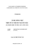 ẩn dụ tiếng việt nhìn từ lý thuyết nguyên mẫu (so sánh đối chiếu tiếng anh và tiếng pháp)