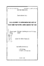 Luận văn thạc sĩ các giải pháp tài chính nhằm thúc đẩy sự phát triển thị trường phát triển việt nam