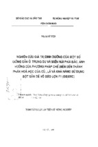 Báo cáo nghiên cứu giá trị dinh dưỡng của một số giống sắn ở trung du và miền núi phía bắc ảnh hưởng của phương pháp chế biến đến thành phần hóa học của củ