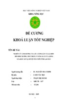 đề cương khóa luận tốt nghiệp nghiên cứu ảnh hưởng của liều lượng lân và kali bón đến sinh trưởng, phát triển và năng suất của giống lúa khẩu ký tại huyện tân uyên tỉnh lai châu