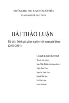 Luận văn đề tài đánh giá giảm nghèo việt nam giai đoạn 2000 – 2014