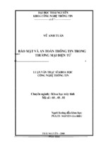 Bảo mật và an toàn thông tin trong thương mại điện tử