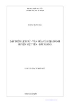 đặc điểm lịch sử   văn hóa của địa danh huyện việt yên   bắc giang
