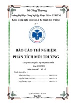 Luận văn báo cáo thực hành môn thí nghiệm phân tích môi trường   bài 10 phân tích nitrite và độ cứng của nước