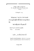 Luận án tiến sĩ kinh tế nâng cao năng lực cạnh tranh của ngành giấy việt nam trong điều kiện hội nhập kinh tế quốc tế