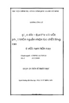 Luận án tiến sĩ giáo dục đào tạo với việc phát triển nguồn nhân lực chất lượng cao ở việt nam hiện nay