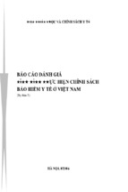 Luận văn thạc sĩ báo cáo đánh giá tình hình thực hiện chính sách bảo hiểm y tế ở việt nam