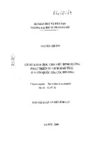 Cơ sở khoa học cho việc định hướng phát triển du lịch sinh thái ở vườn quốc gia cúc phương