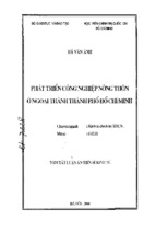 Phát triển công nghiệp nông thôn ở ngoại thành thành phố hồ chí minh