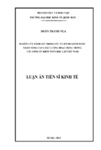 Kinh tế nghiên cứu đánh giá trọng yếu và rủi ro kiểm toán nhằm nâng cao chất lượng hoạt động trong các công ty kiểm toán độc lập việt nam