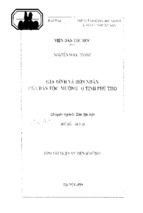 Gia đình và hôn nhân của dân tộc mường ở tỉnh phú thọ