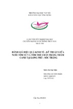 Luận văn nuôi trồng thủy sản đánh giá hiệu quả kinh tế   kỹ thuật giữa nuôi tôm sú và tôm thẻ chân trắng thâm canh tại long phú   sóc trăng