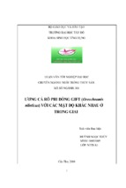 ương cá rô phi dòng gift (oreochromis niloticus) với các mật độ khác nhau ở trong giai