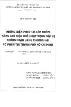 Báo cáo những biện pháp cơ bản nhằm nâng cao hiệu quả hoạt động của hệ thống ngân hàng thương mại cổ phần tại tp