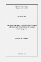 Tạo dòng chịu hạn và phân lập gen cystatin liên quan đến tính chịu hạn ở cây lạc (arachis hypogaea l)