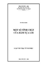 Báo cáo một số tính chất của hàm tựa lồi