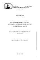 đặc điểm thành phần vật chất quặng hóa vàng dải bản lếch   hua non vùng mường la sơn la