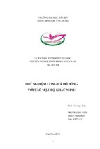 Luận văn nuôi trồng thủy sản thử nghiệm ương cá rô đồng với các mật độ khác nhau