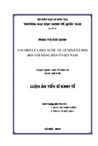 Vai trò của nhà nước về an sinh xã hội đối với nông dân ở việt nam