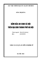 đảm bảo an sinh xã hội trên địa bàn thành phố hà nội