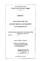 Báo cáo dịch tự động anh   việt dựa trên việc học luật chuyển đổi từ ngữ liệu song ngữ