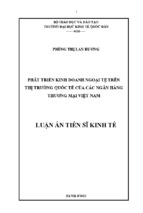 Phát triển kinh doanh ngoại tệ trên thị trường quốc tế của các ngân hàng thương mại việt nam