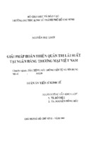 Báo cáo giải pháp hoàn thiện quản trị lãi suất tại ngân hàng thương mại việt nam