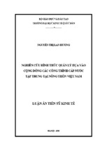 Nghiên cứu hình thức quản lý dựa vào cộng đồng các công trình cấp nước tập trung tại nông thôn việt nam