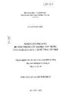 Báo cáo nghiên cứu ứng dụng bê tông polime cốt sợi phân tán trong công nghệ sửa chữa cầu bê tông cốt thép