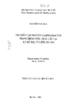 Báo cáo tìm hiểu căn nguyên campylobacter trong bệnh tiêu chảy cấp tại xã mễ trì từ liêm hà nội