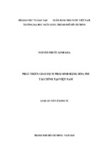 Luận án tiến sĩ kinh tế phát triển giao dịch phái sinh hàng hóa phi tài chính tại việt nam
