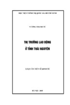 Thị trường lao động ở tỉnh thái nguyên