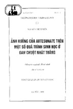 ảnh hưởng của artesunate trên một số quá trình sinh học ở gan chuột nhắt trắng