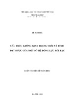 (luận án tiến sĩ toán học) cấu trúc không gian trạng thái và tính đạt được của một số hệ động lực rời rạc