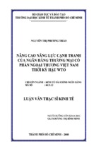 Báo cáo nâng cao năng lực cạnh tranh của ngân hàng thương mại cổ phần ngoại thương việt nam thời kỳ hậu wto