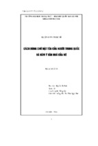 Luận văn thạc sĩ cách dùng chữ đặt tên của người trung quốc và hàm ý văn hoá của nó