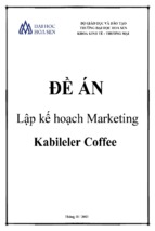 Luận văn đề án lập kế hoạch marketing kabileler coffee