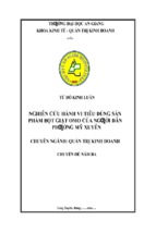 đề tài nghiên cứu hành vi tiêu dùng sản phẩm bột giặt omo của người dân phường mỹ xuyên